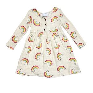 Old Navy Kids Long Sleeve Henley Rainbow Dress